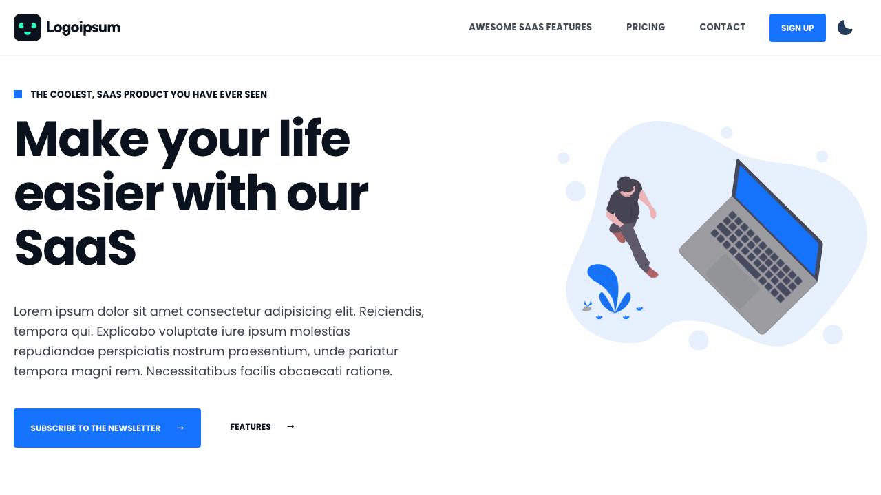 blazity next.js saas landing page