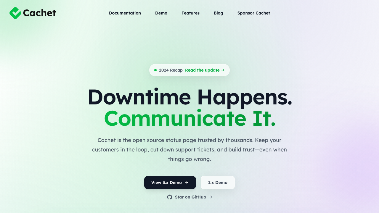 Cachet - Open source self-hosted status page system