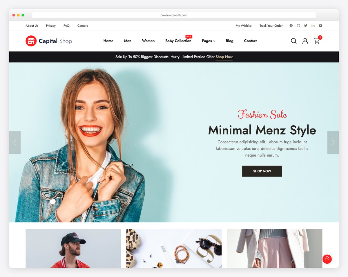 Capitalshop free Bootstrap 5 eCommerce template