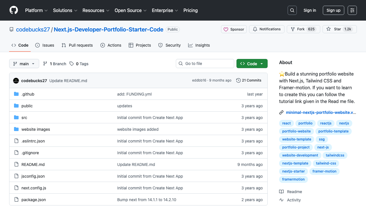 Next.js developer portfolio with Framer Motion animations