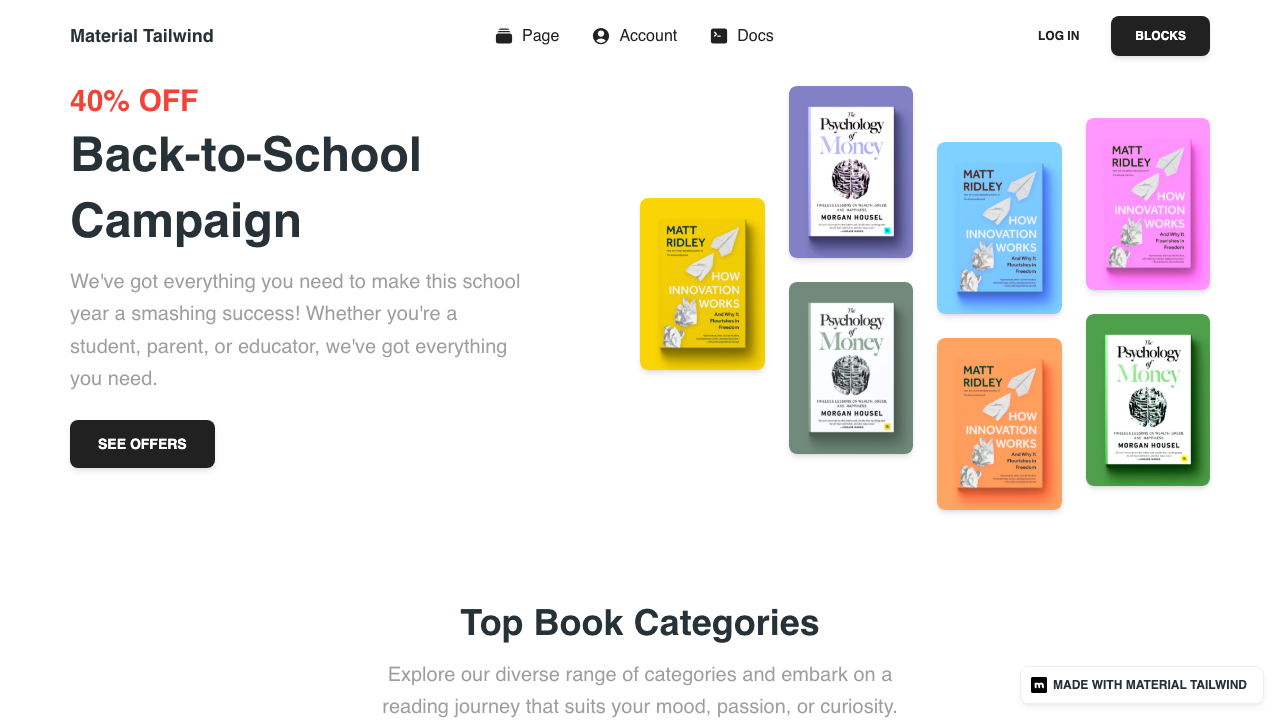 creative tim nextjs tailwind landing page