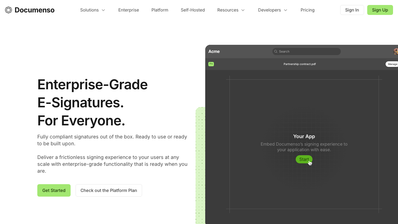 Documenso open-source document signing platform
