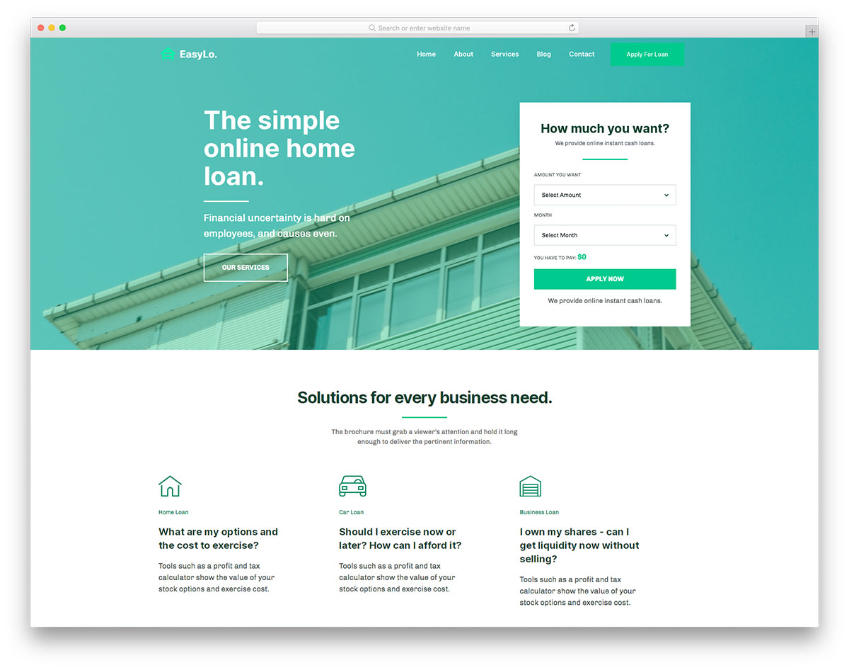 Easylo free Bootstrap 5 finance template