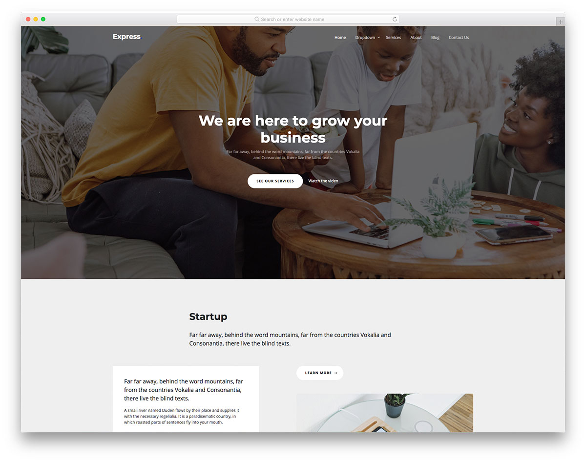 Express free responsive Bootstrap template for consulting firms