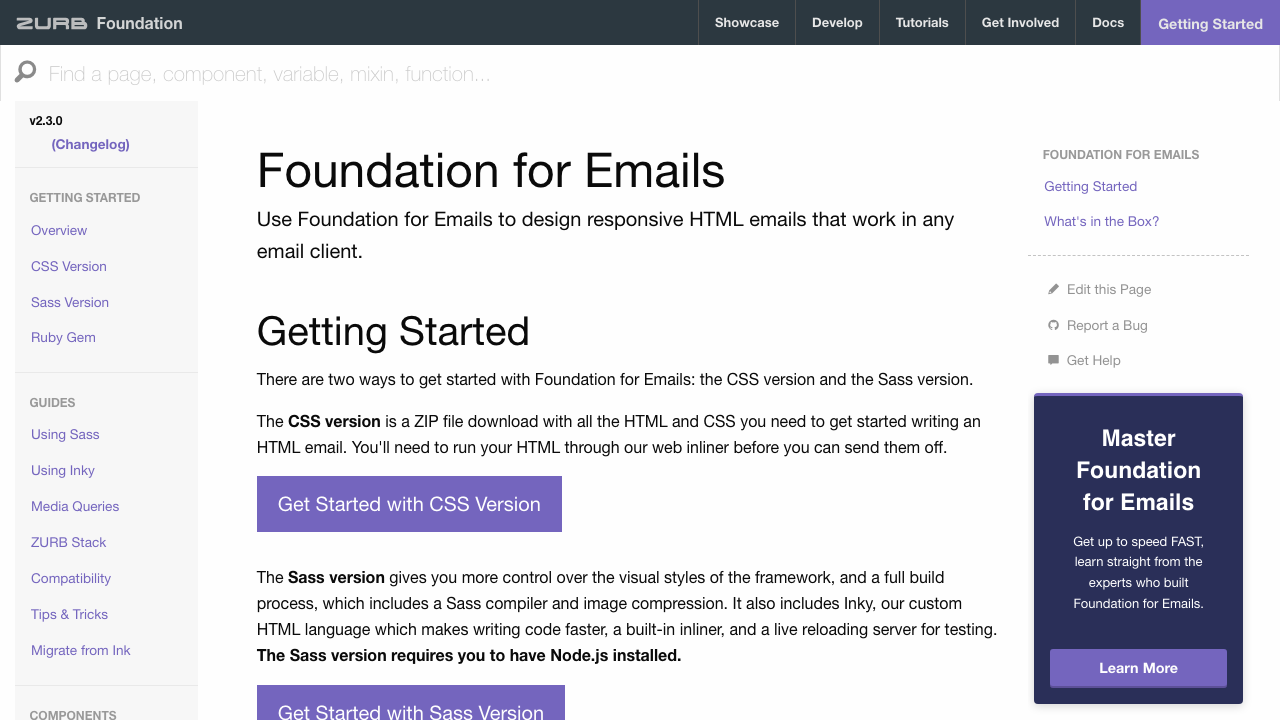 Foundation for Emails - Responsive email framework by Zurb