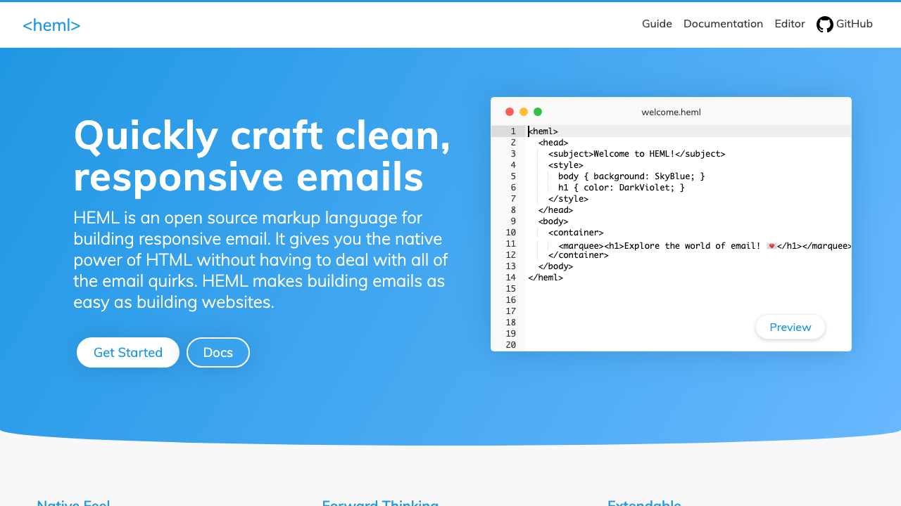 HEML - Open source markup language for building responsive emails