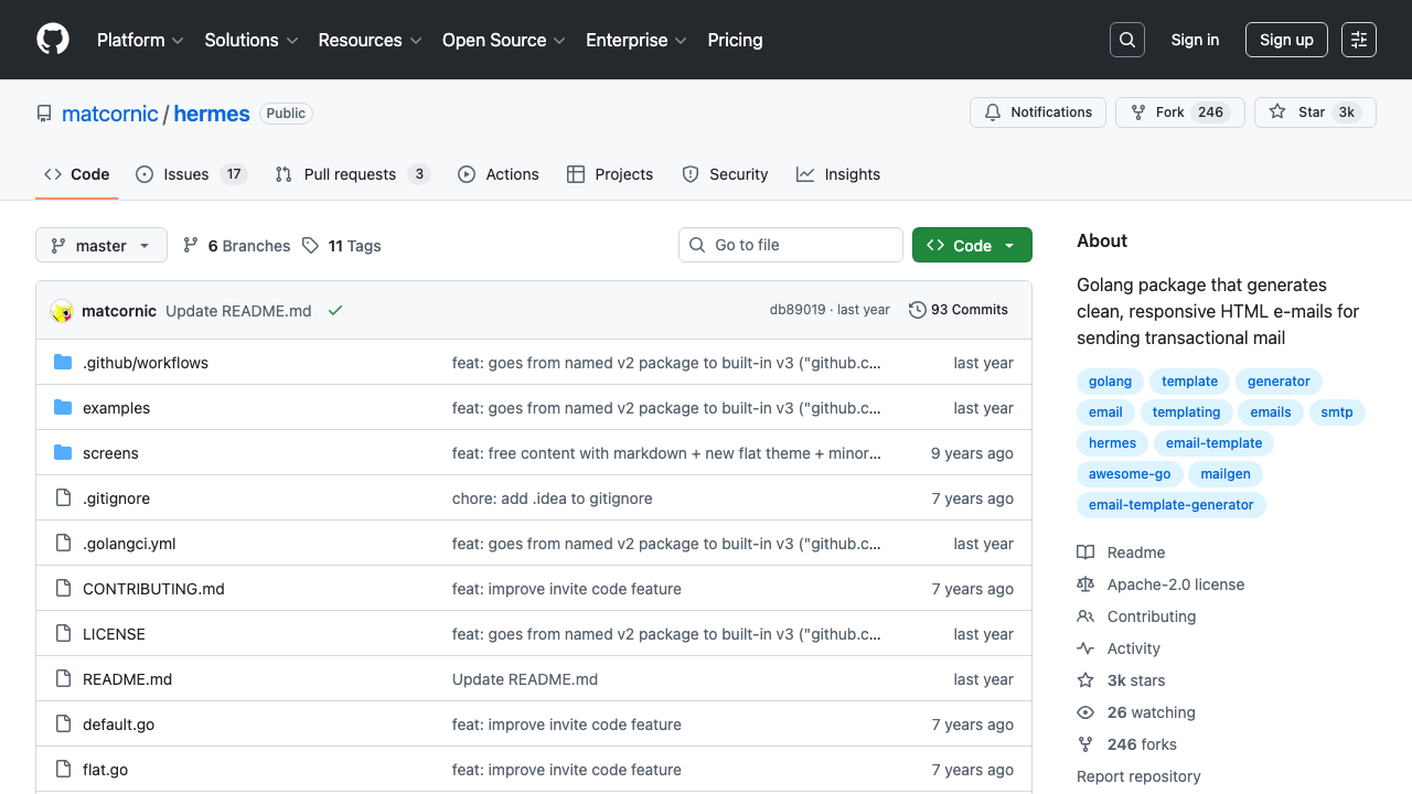 Hermes - Go package for generating clean transactional HTML emails