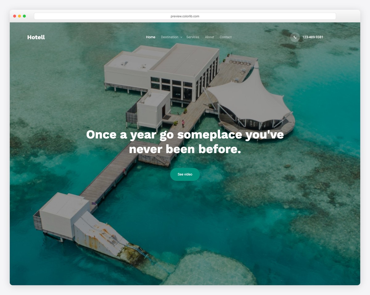 Hotell free Bootstrap 5 hotel template