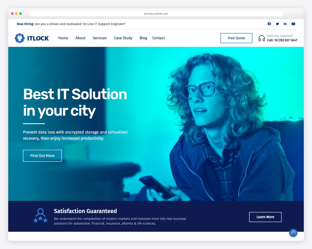 ITLock free responsive template