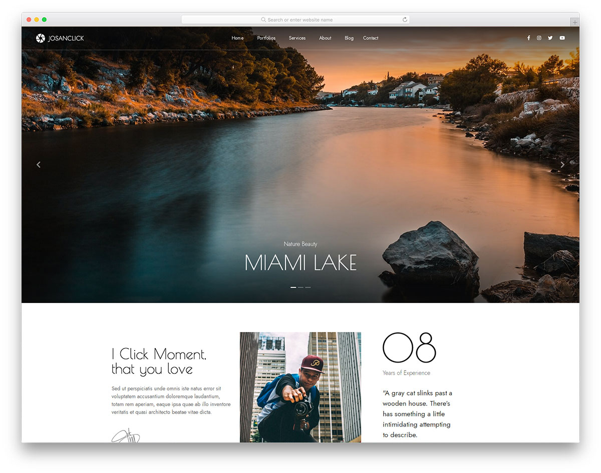 josanclick free bootstrap photography gallery template