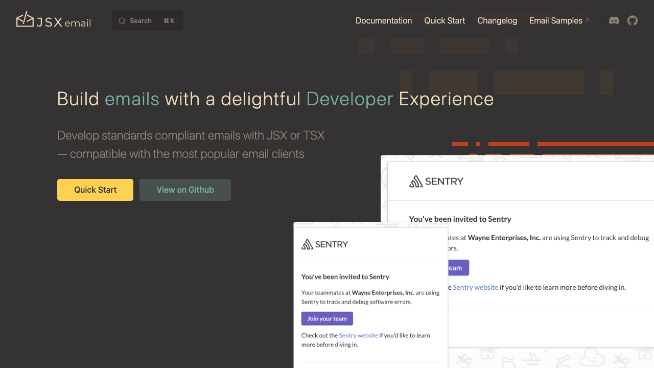 JSX Email - JSX email framework with Tailwind CSS support