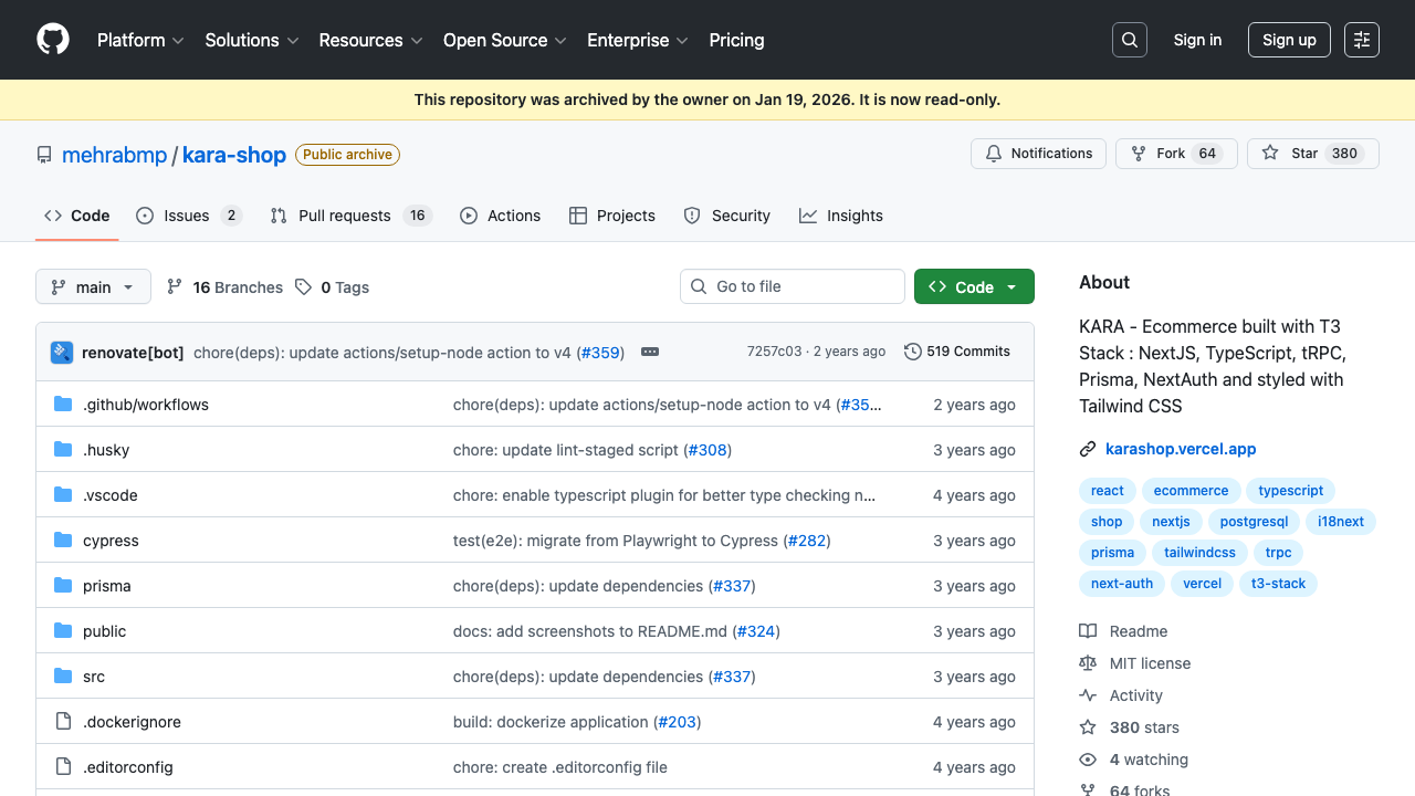KARA Shop e-commerce application built with T3 Stack