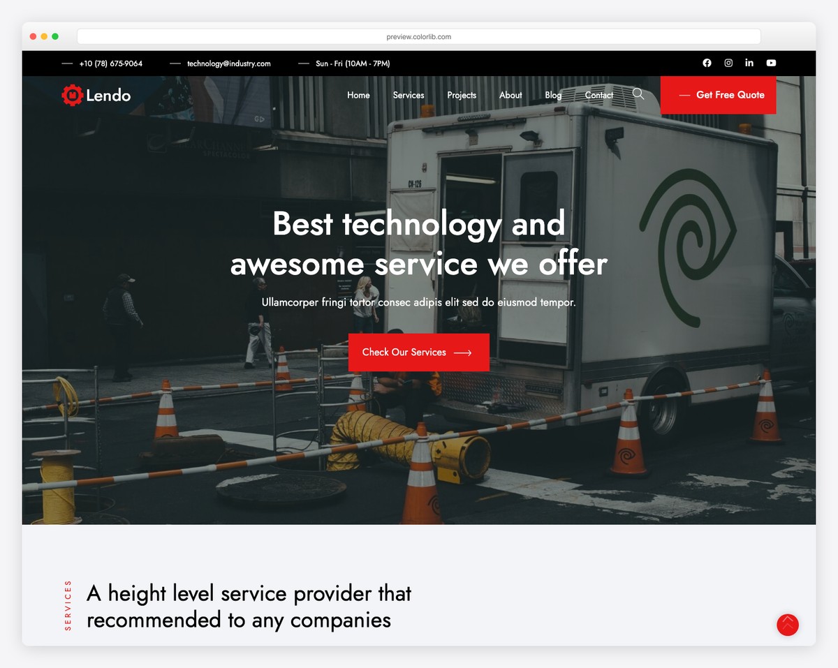 Lendo free responsive Bootstrap template for finance and lending