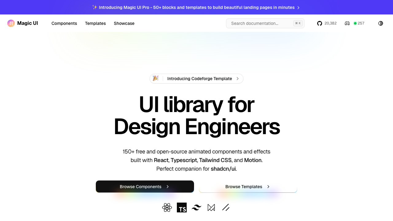 magic ui animated components for shadcn