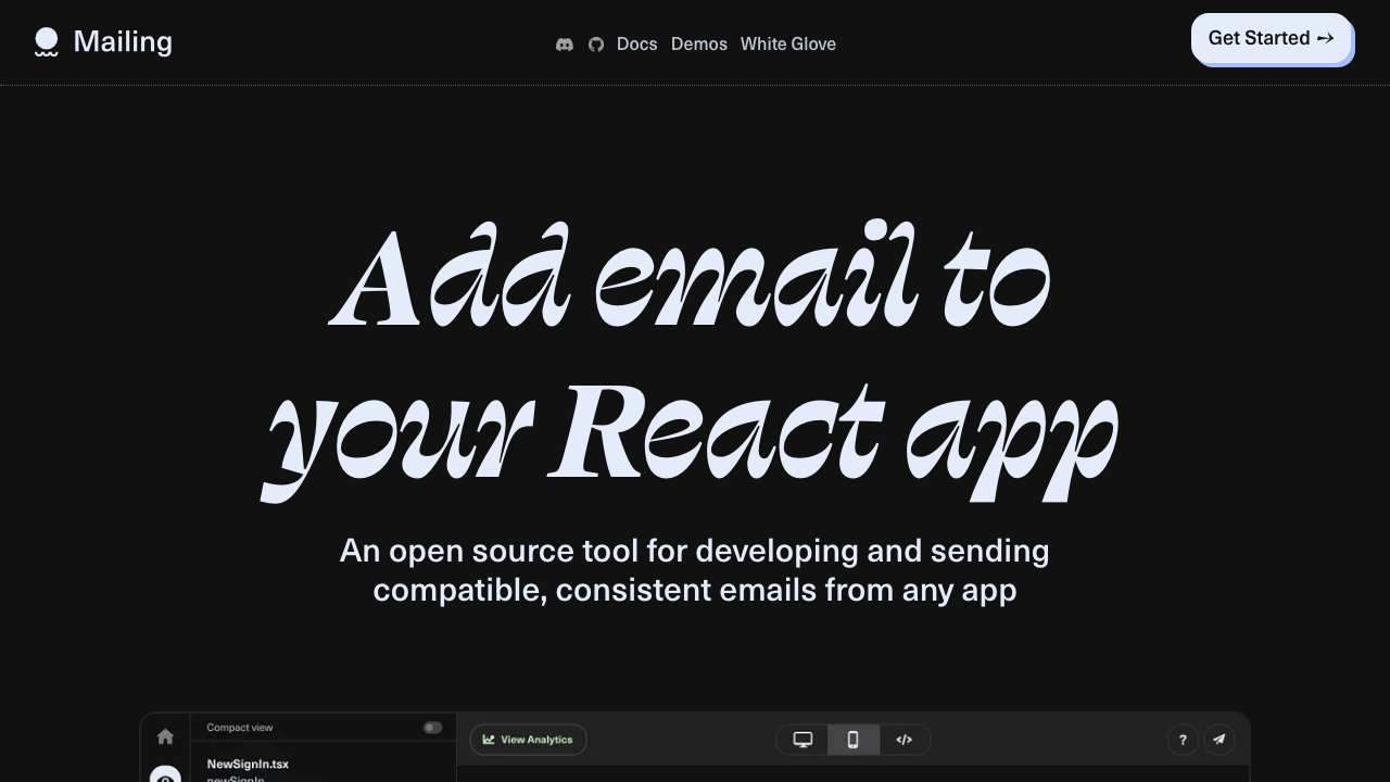 Mailing - Build, test, and send emails with React