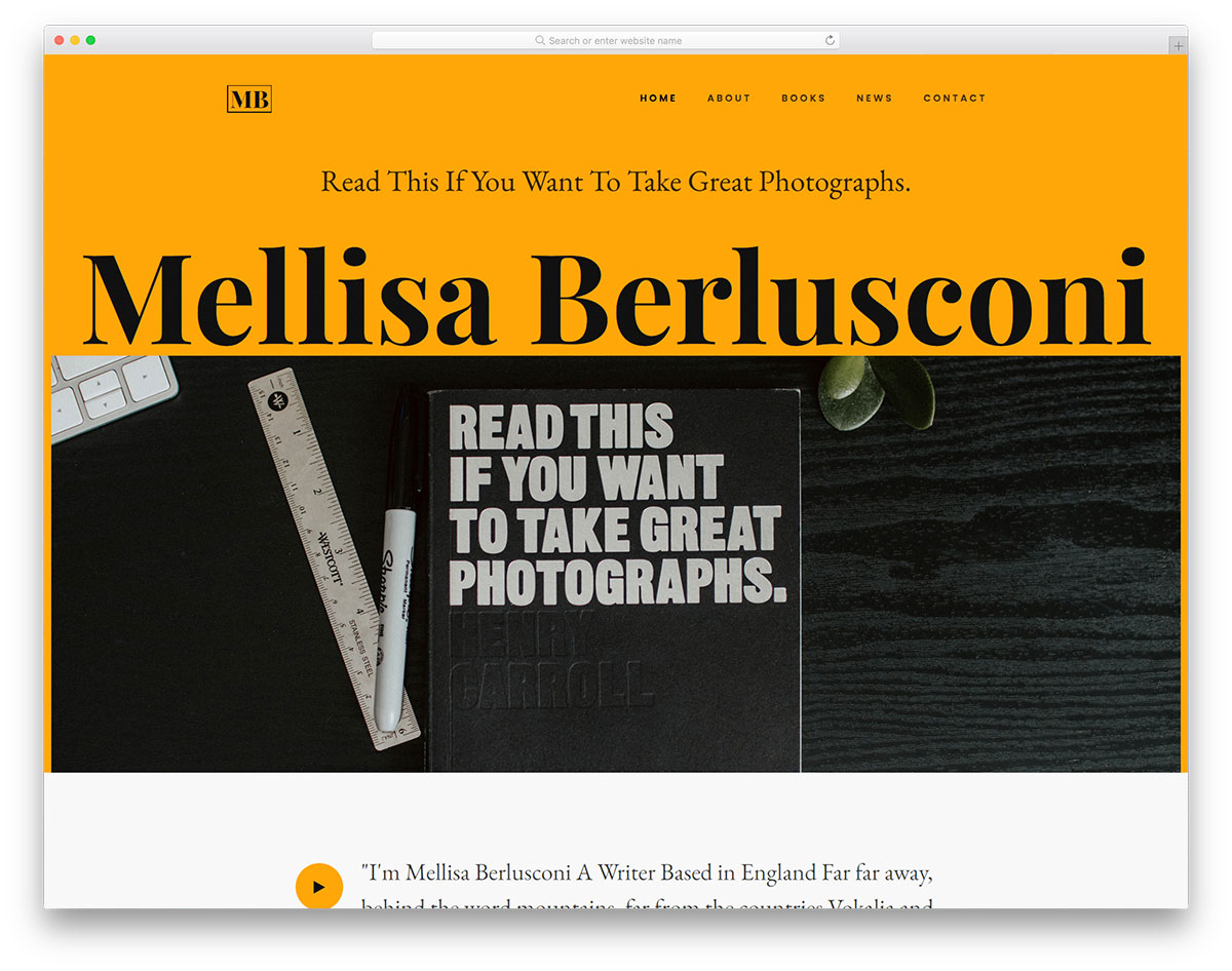 mellisa free bootstrap one page portfolio template