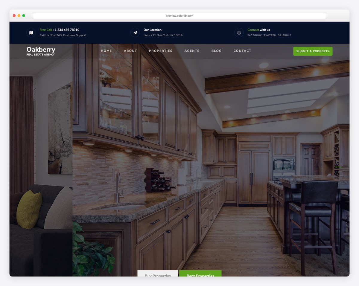 Oakberry free Bootstrap 5 organic food template