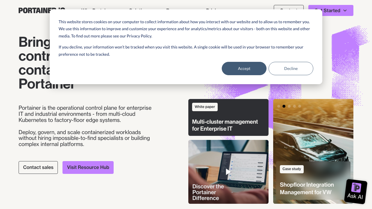 Portainer - Container management UI for Docker and Kubernetes