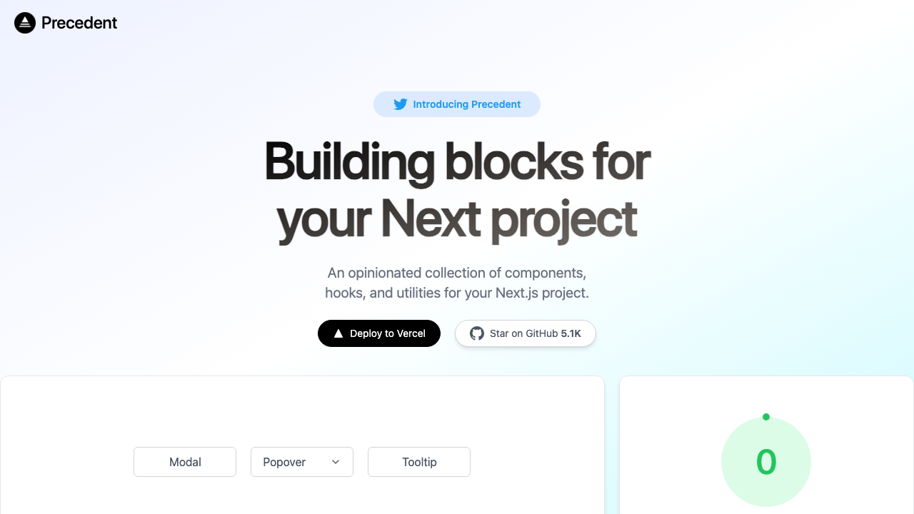 precedent nextjs starter template