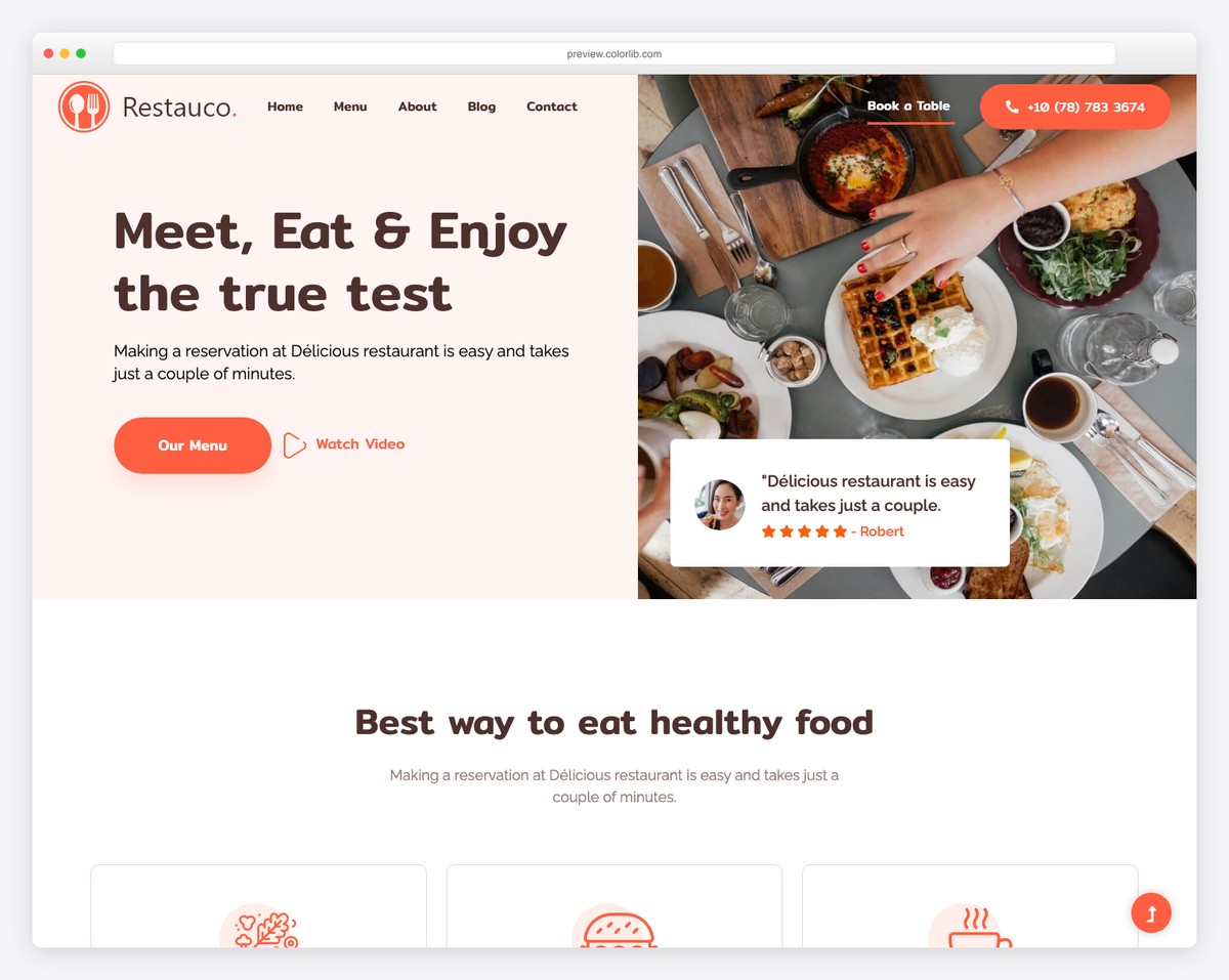 Restauco free responsive template