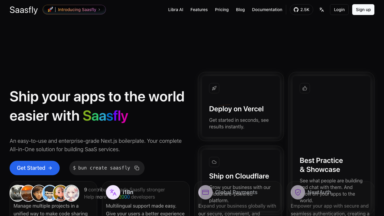 saasfly enterprise saas template
