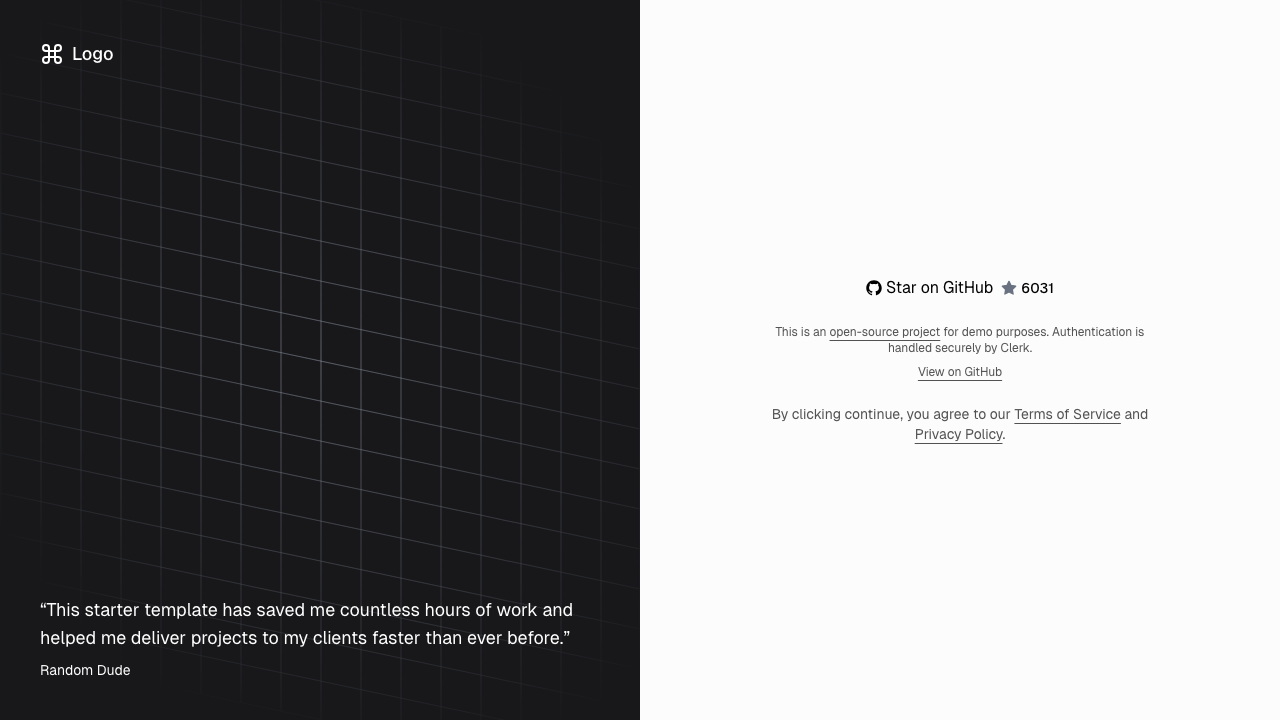 next shadcn dashboard starter admin panel