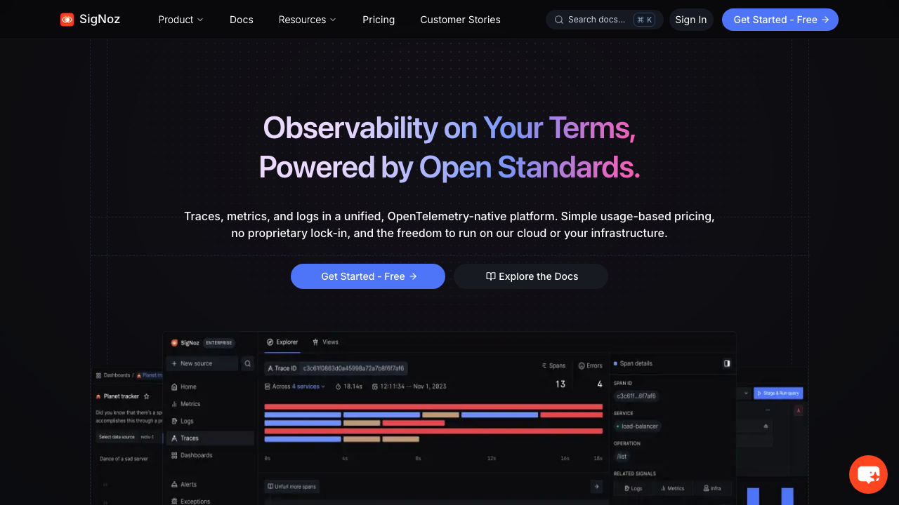 SigNoz - Open source alternative to Datadog and New Relic