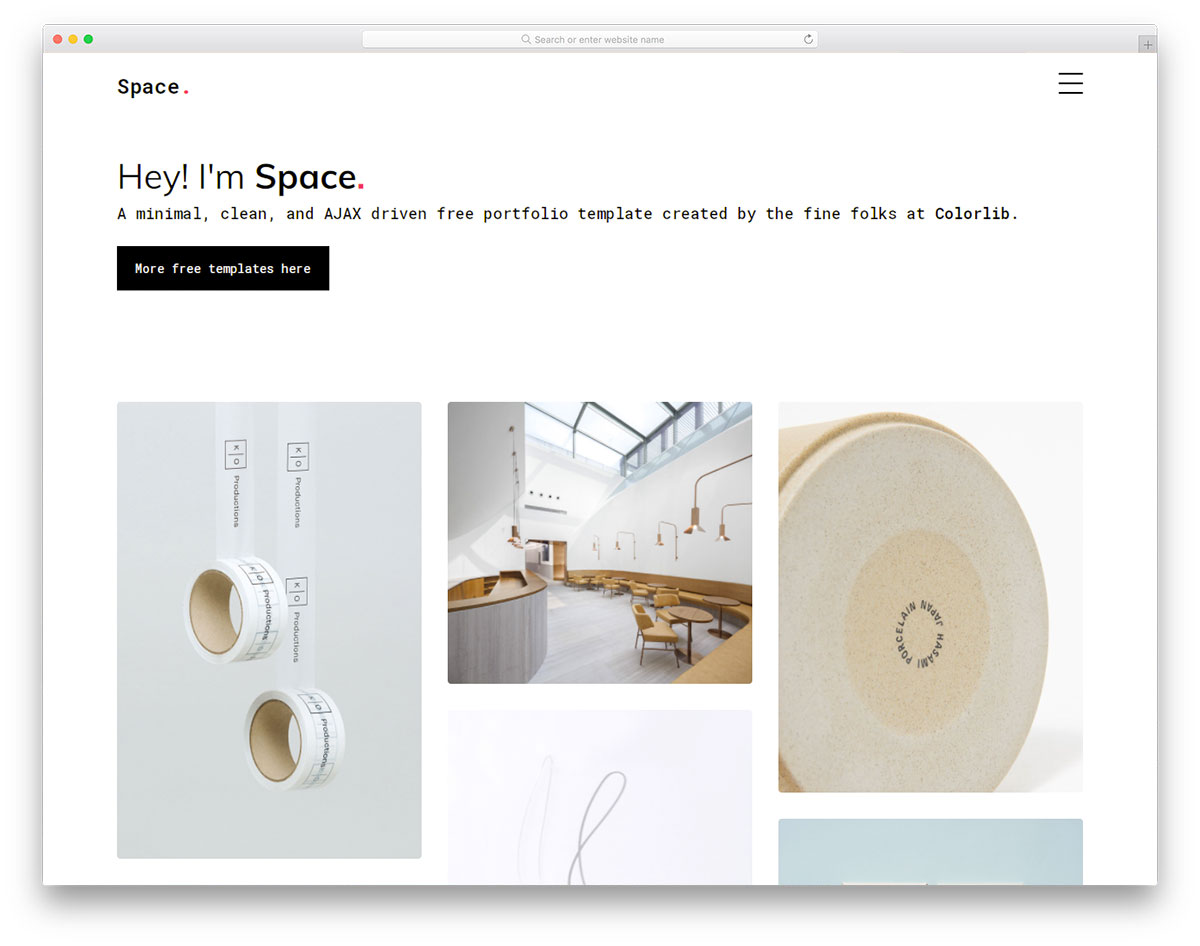 space free bootstrap personal portfolio template