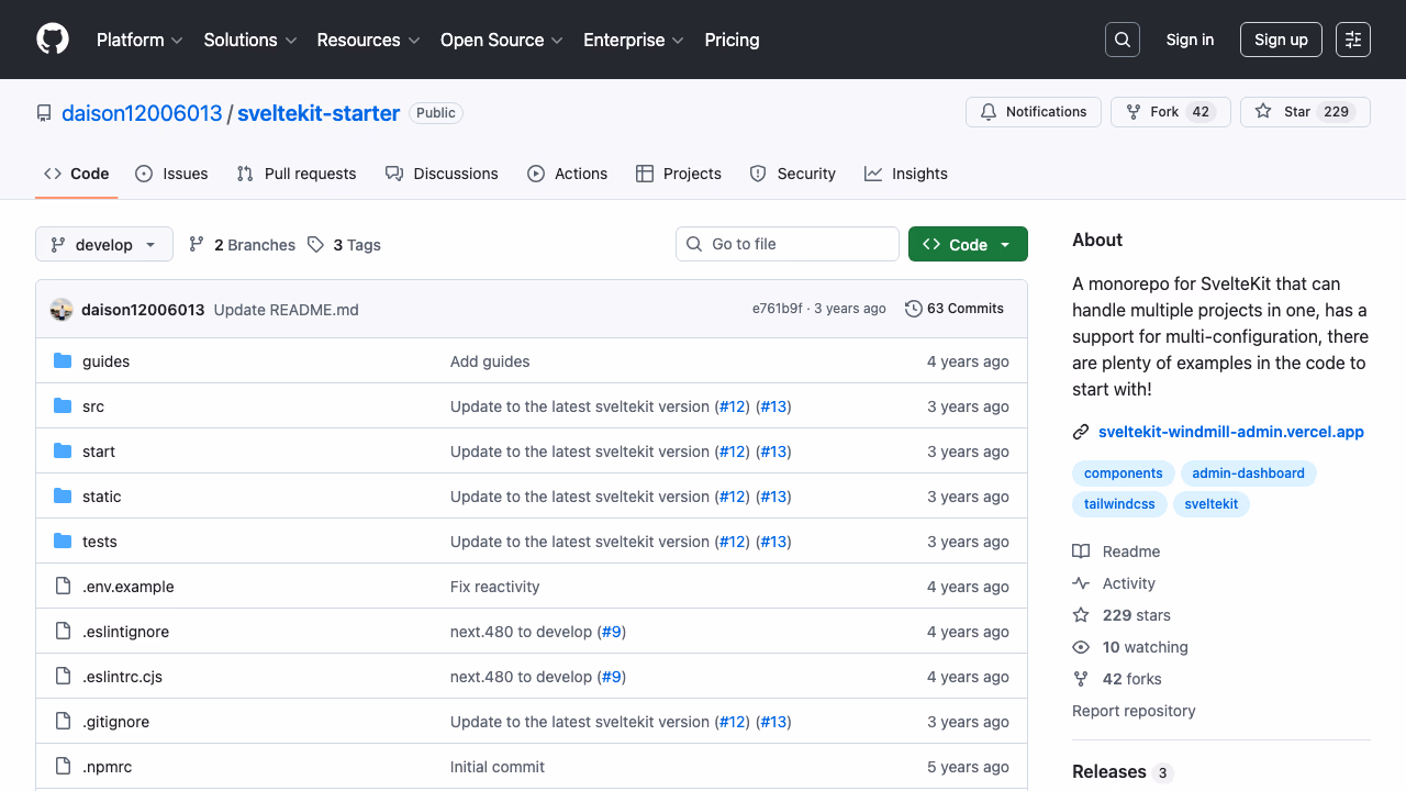 Daison Starter - Minimal SvelteKit starter template with TypeScript