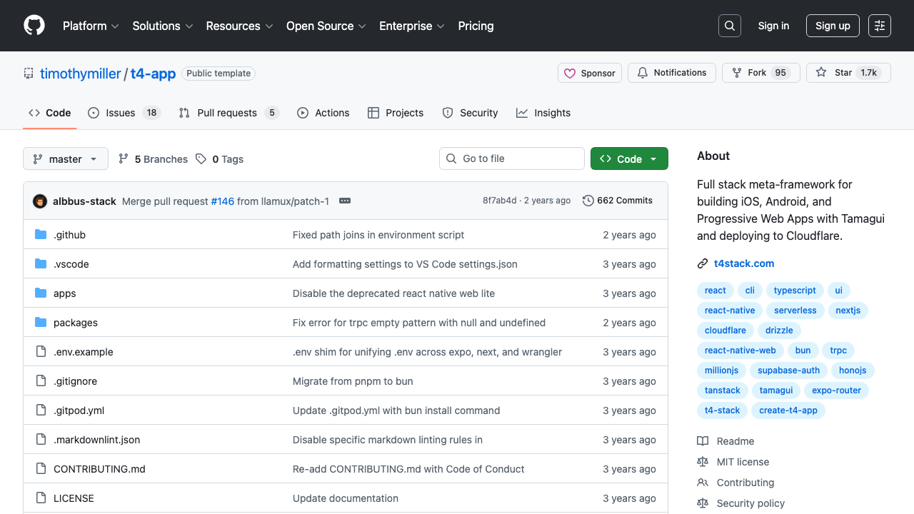 T4 App cross-platform template with Next.js, Expo, and Tamagui