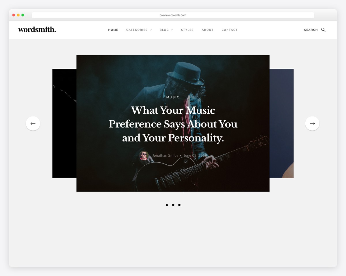 wordsmith free bootstrap blog template