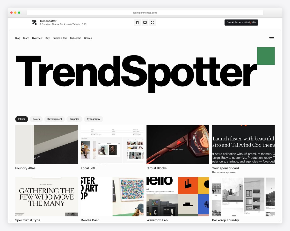 Trendspotter - Premium Astro Directory Theme with User Dashboards and Submission Workflow