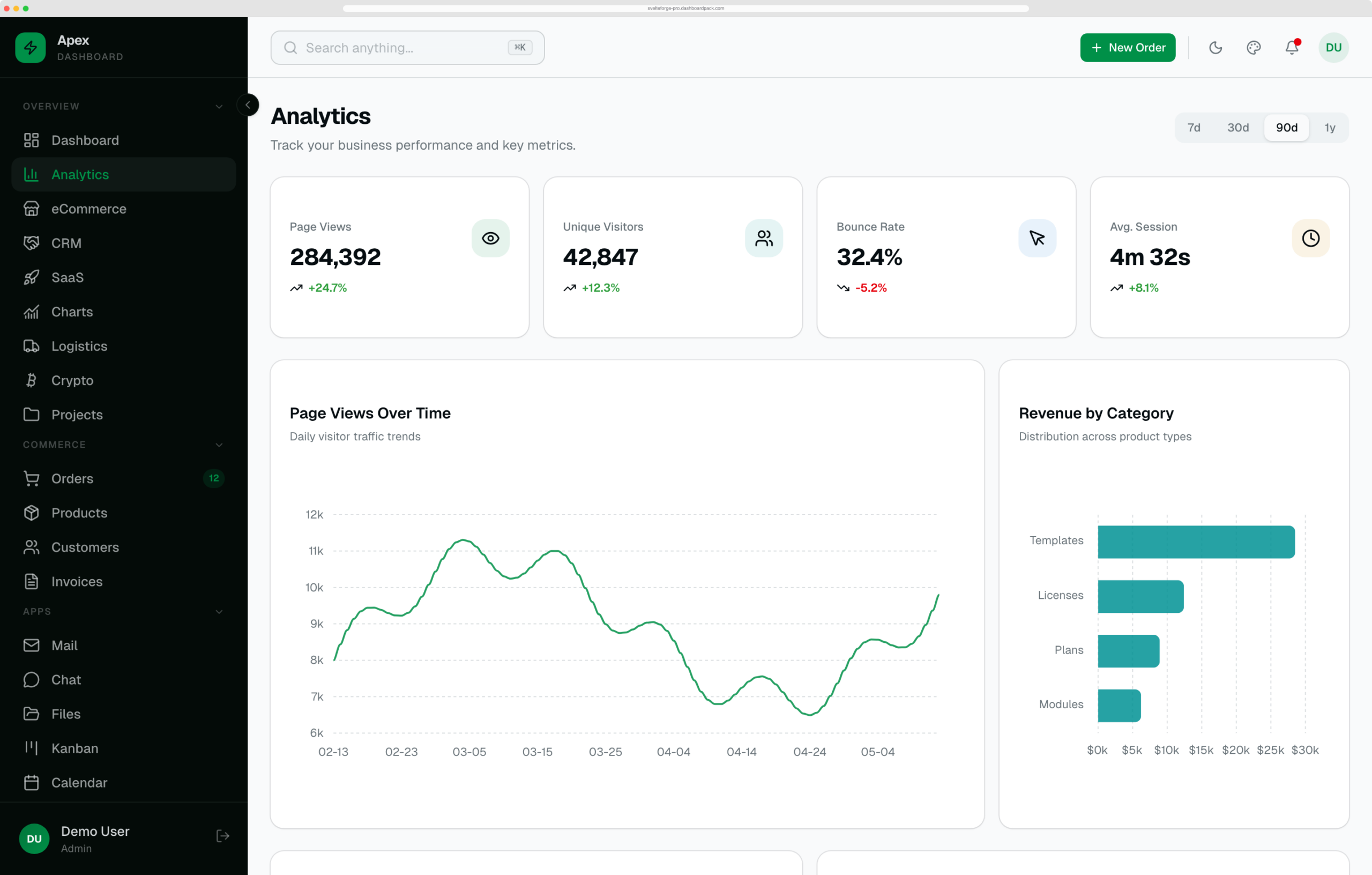 Apex Dashboard Angular - Premium Angular 21 admin template with Tailwind v4 and Spartan UI