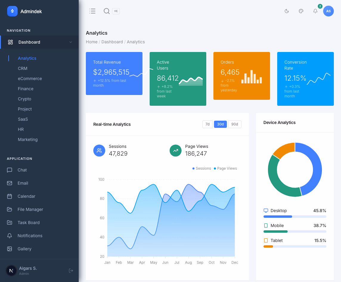 Admindek Next.js