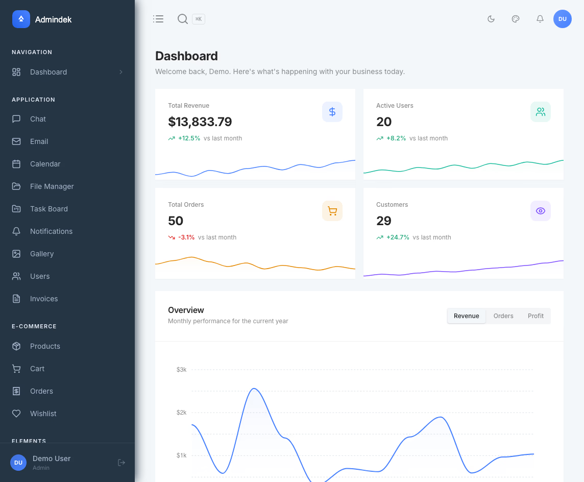 Admindek Laravel