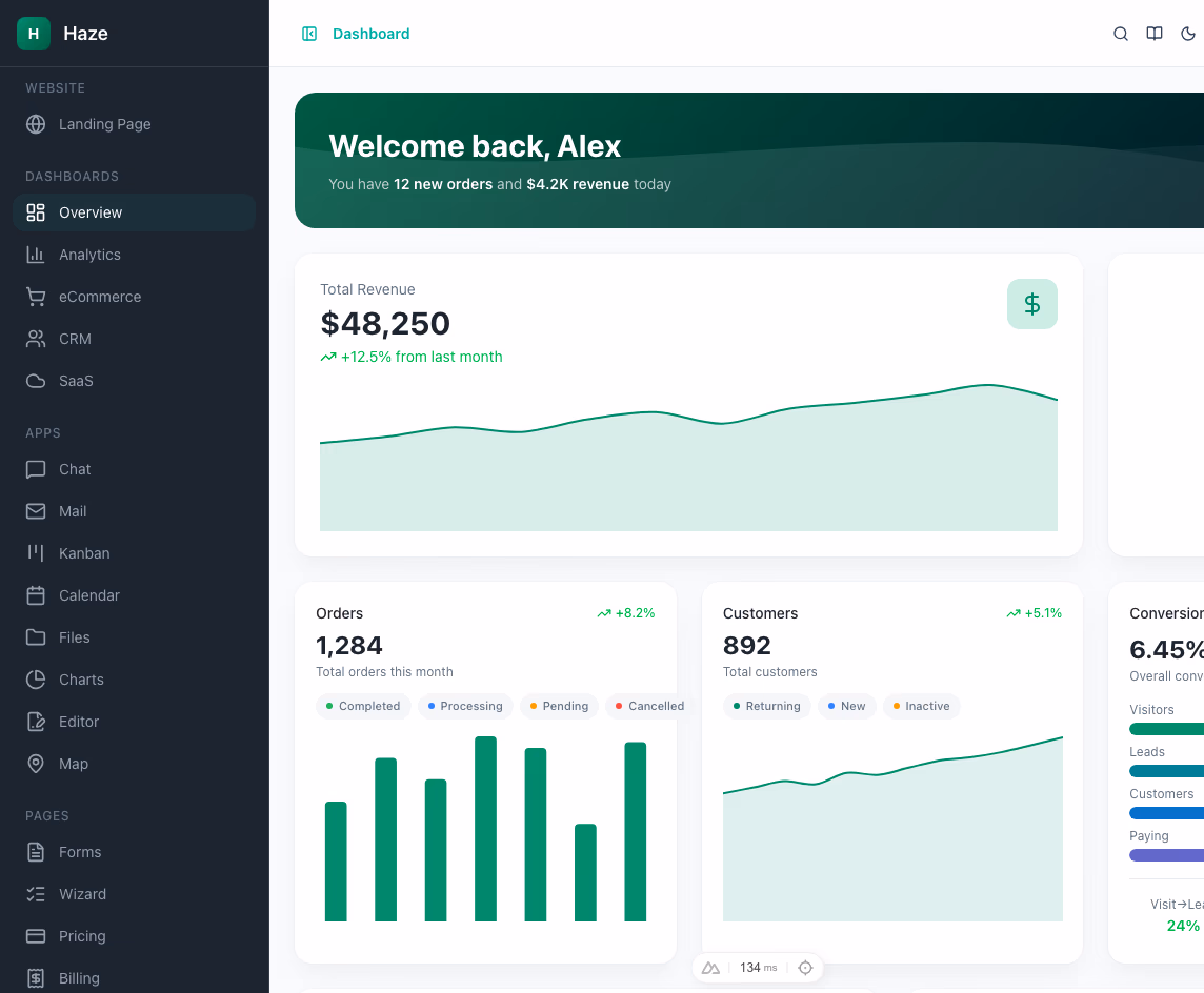 Haze Dashboard Nuxt