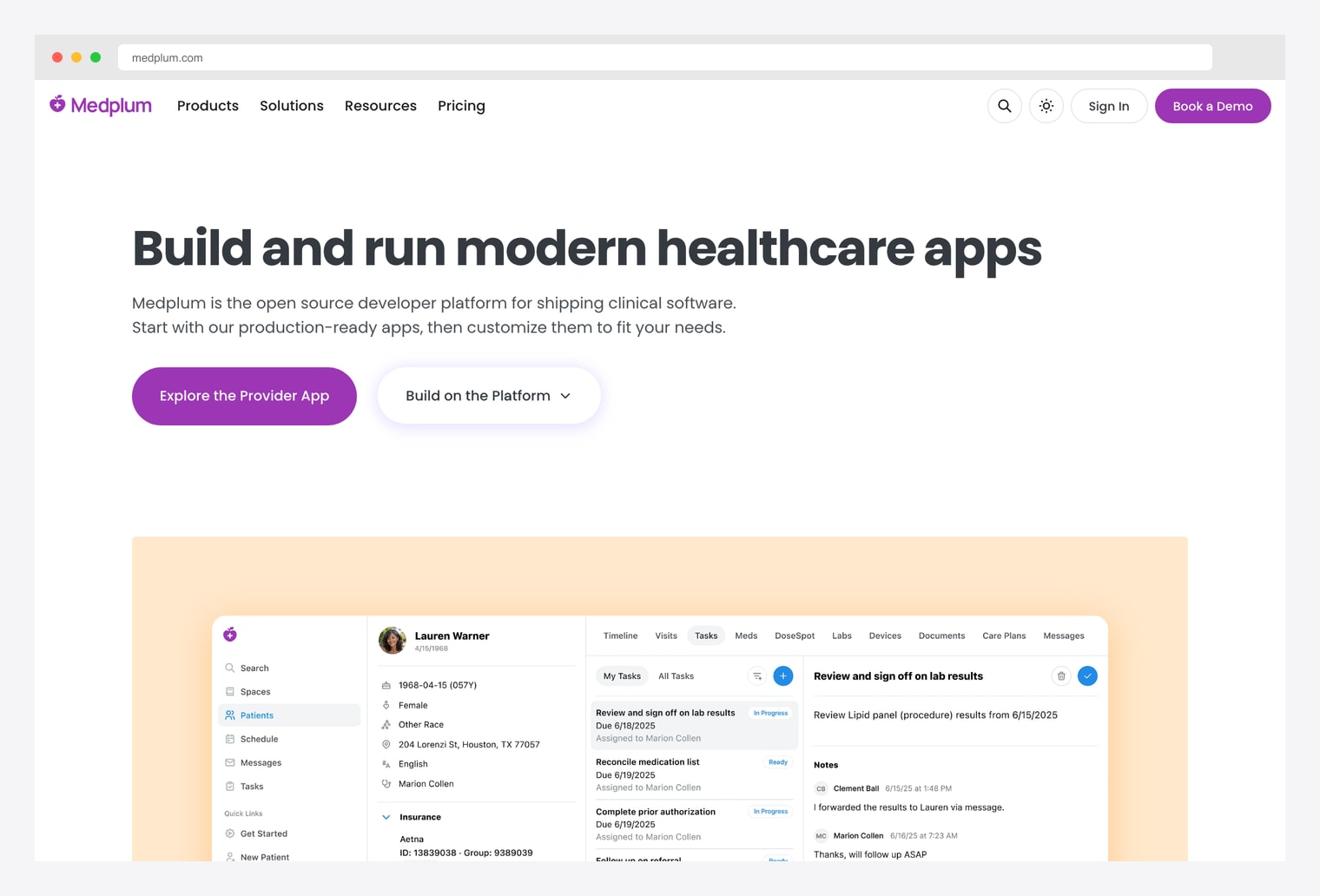 Medplum — open-source FHIR-native developer platform for shipping clinical software