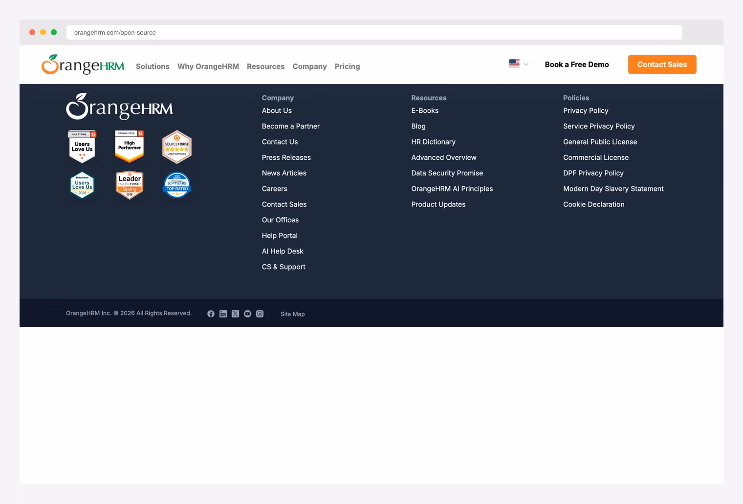 OrangeHRM Open Source — free GPL HR software with employee, leave, attendance, recruitment modules