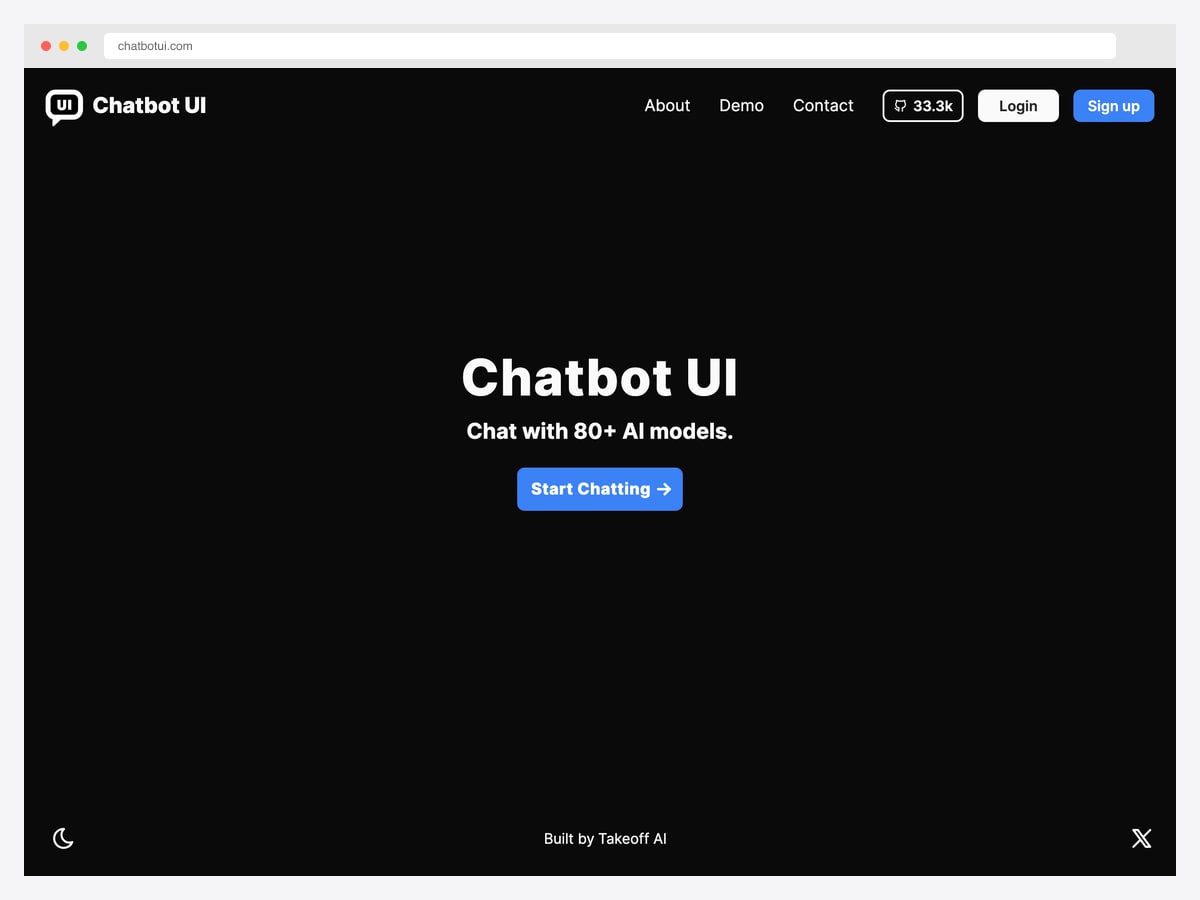 Chatbot UI by Mckay Wrigley — 33.3k star Next.js + Supabase open-source AI chat with multi-model and local Ollama support