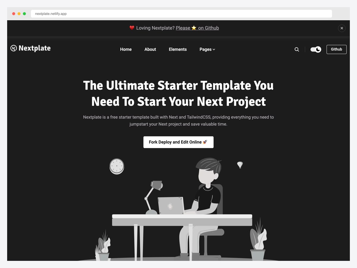 Nextplate by Zeon Studio — free Next.js 16 + Tailwind 4 starter with 15+ pages, i18n, multi-author blog