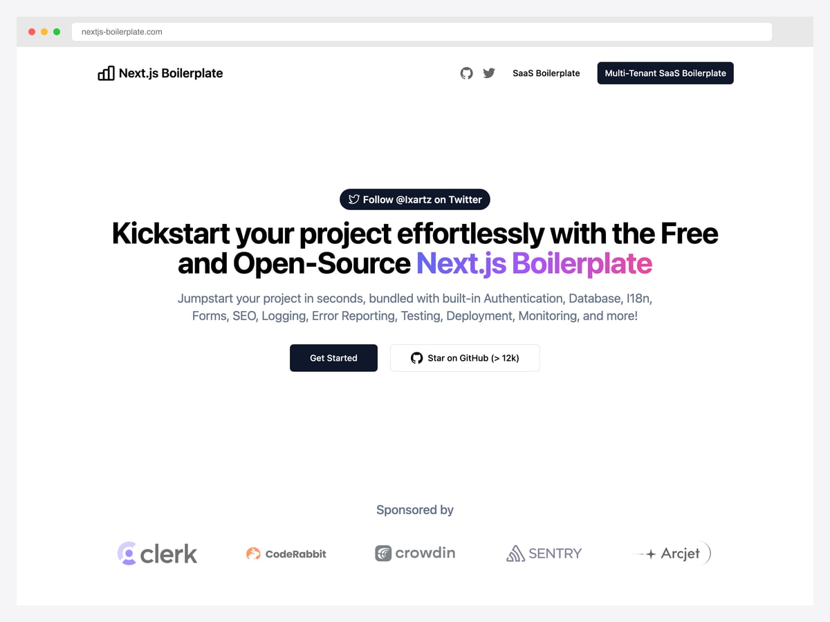 Next.js Boilerplate Pro by ixartz — premium tiered upgrade of the free Next-js-Boilerplate with multi-tenancy and Stripe