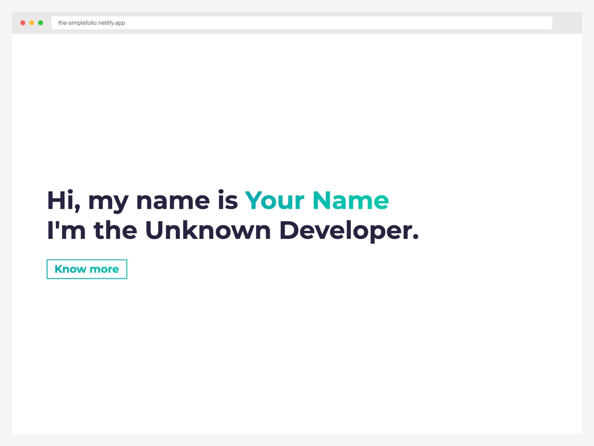 Simplefolio React portfolio template — Bootstrap and Parcel one-page portfolio with ScrollReveal and Tilt animations