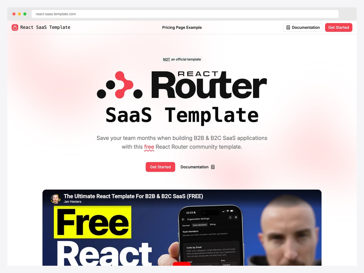 react-router-saas-template by ReactSquad — full-stack B2B SaaS template on React Router with Supabase, Prisma, Stripe, multi-tenancy