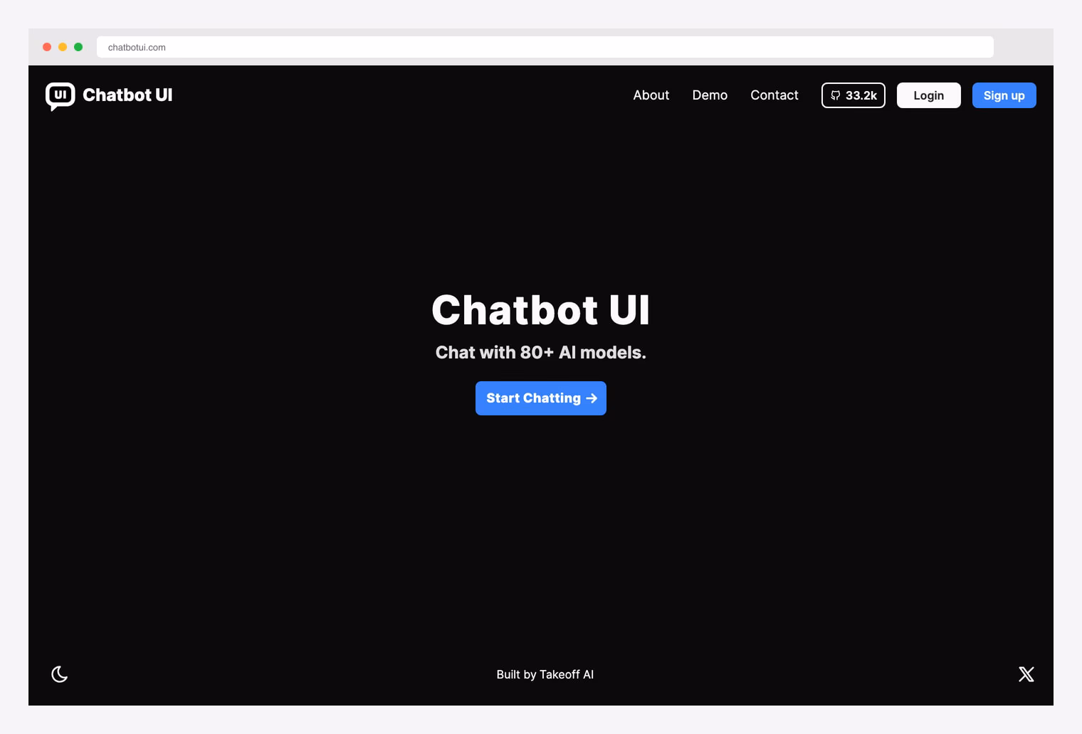 Chatbot UI by mckaywrigley — open-source ChatGPT clone with shadcn/ui