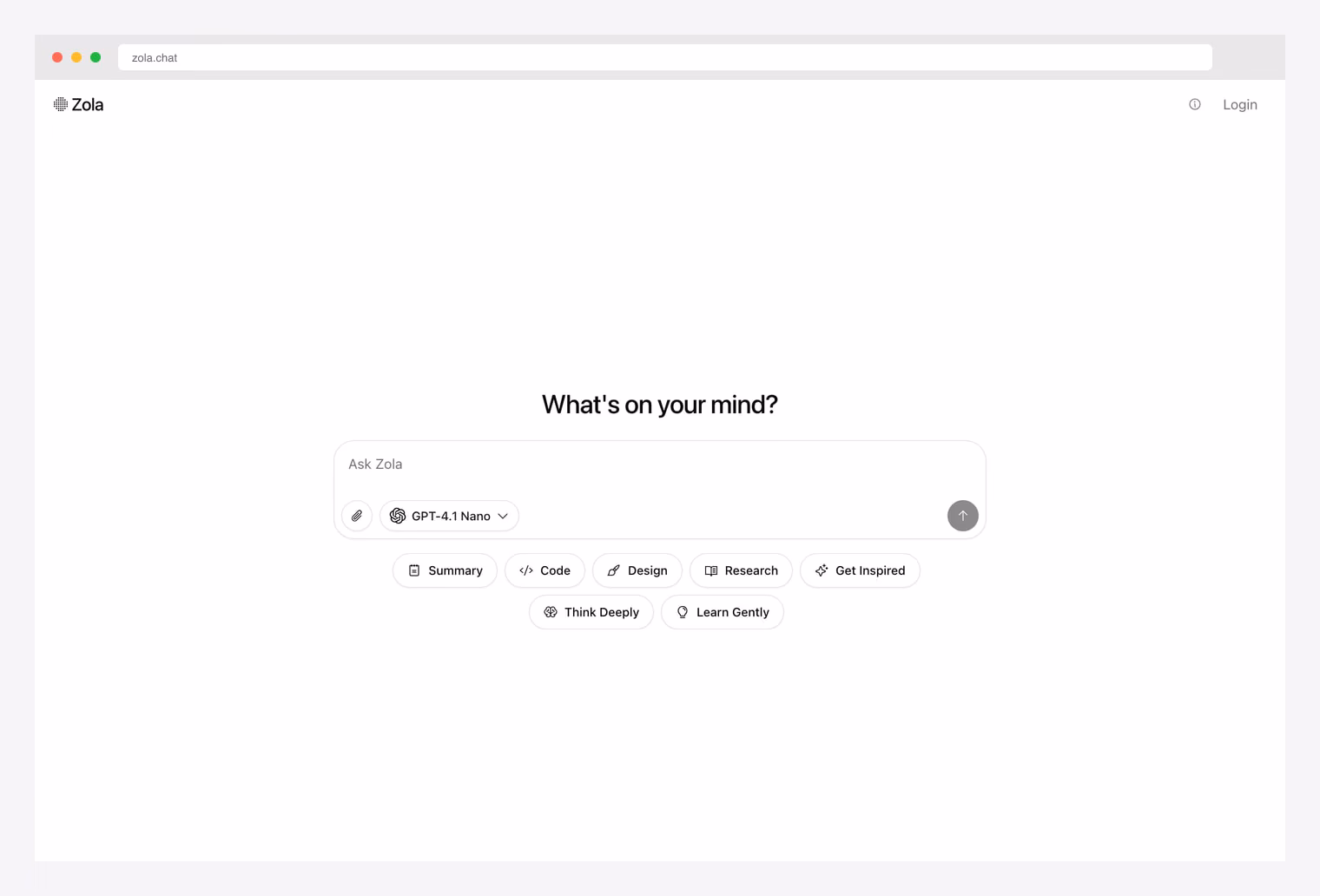 Zola — open-source multi-model chat UI with shadcn/ui