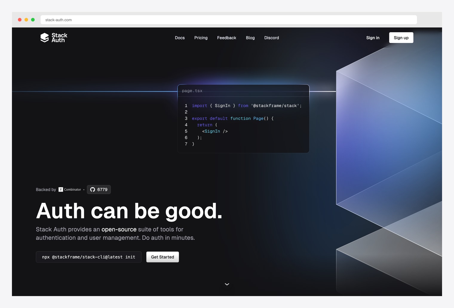 Stack Auth — open-source authentication with shadcn/ui templates