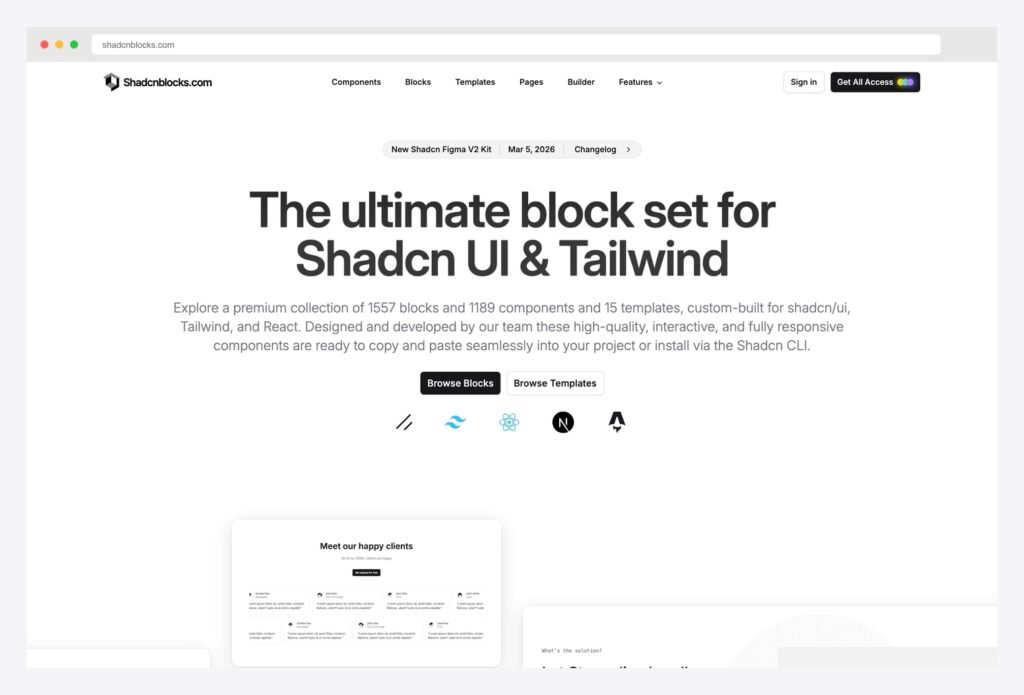 12 Best shadcn/ui Block Libraries 2026 - AdminLTE.IO