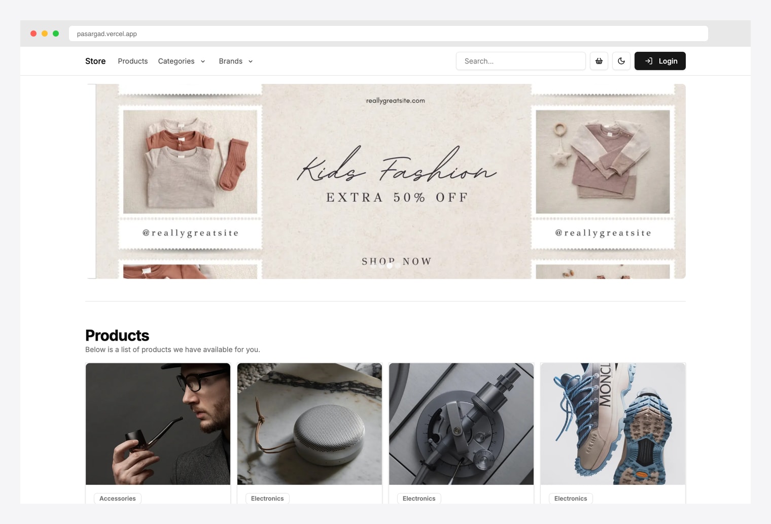 Next Prisma Tailwind Ecommerce by Sesto dev — open-source shadcn/ui storefront