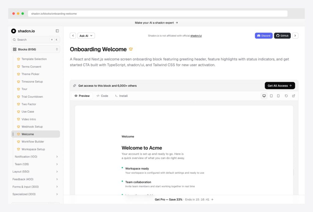 8 Best shadcn/ui Onboarding Templates 2026 - AdminLTE.IO