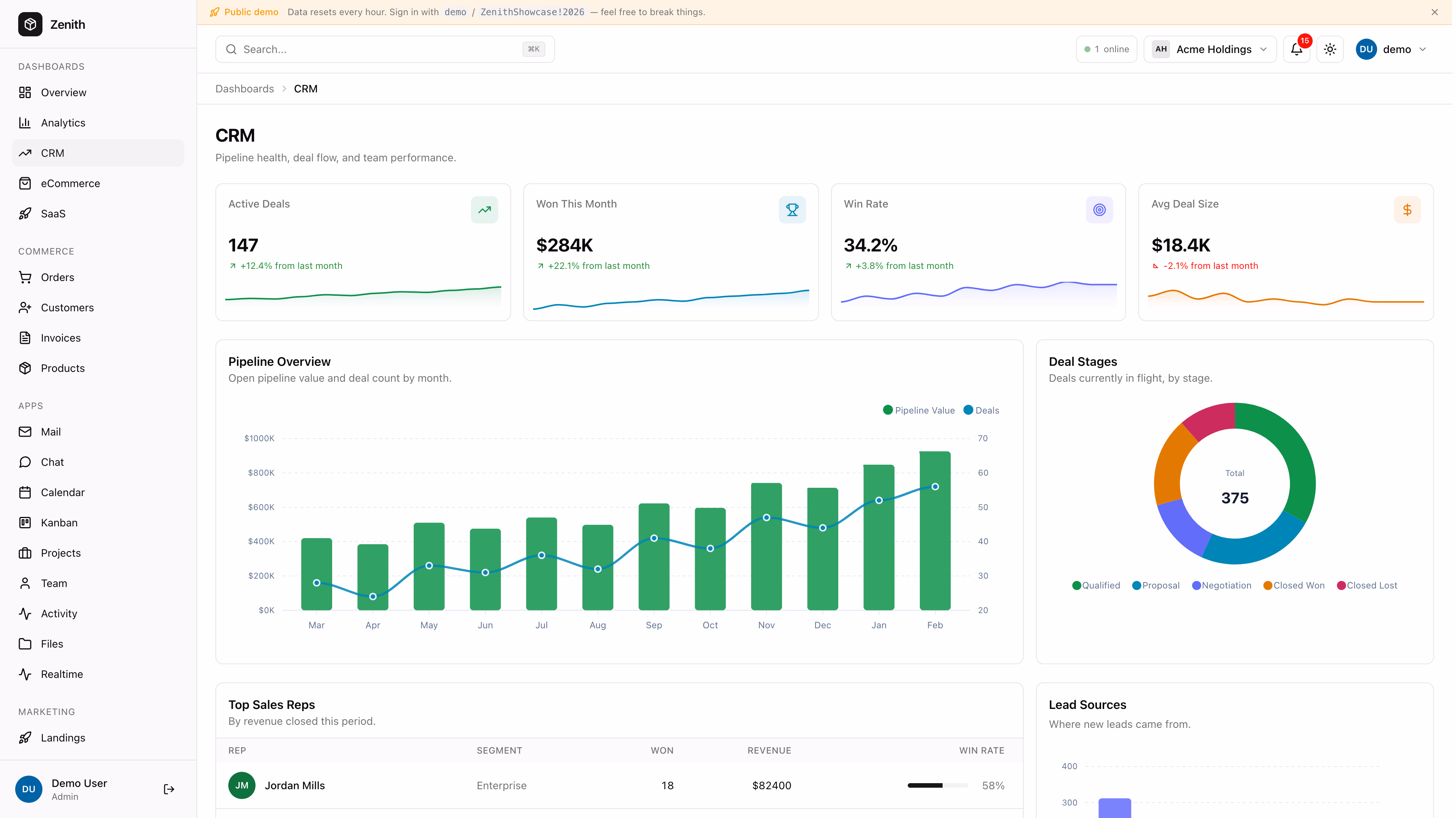 Zenith Dashboard Django Edition - Django 6 admin with CRM, multi-tenant orgs, and achromatic Tailwind v4 OKLCh palette